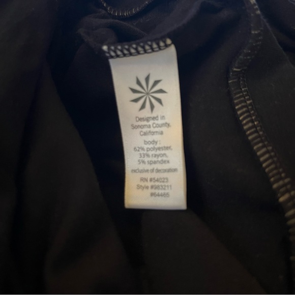 Athleta Black Razor Back Ruched Bodycon Dress Size Small - Picture 3 of 8